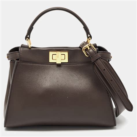 fendi peekaboo mini strap length|fendi peekaboo leather bags.